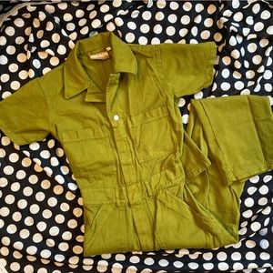 Olive green Big Bud Press short sleeve jumpsuit!!